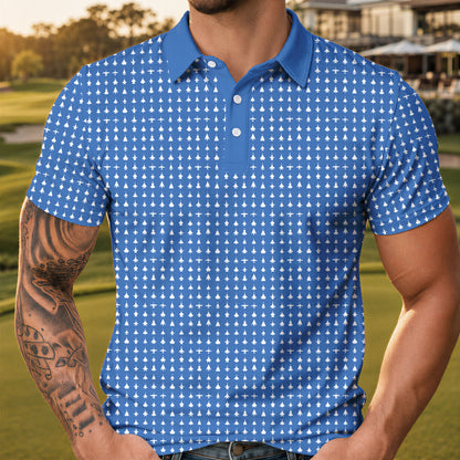 Fighter Jets Blue White Men Polo Shirt