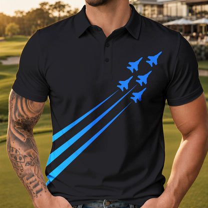 Fighter Jets Fight Men Polo Shit