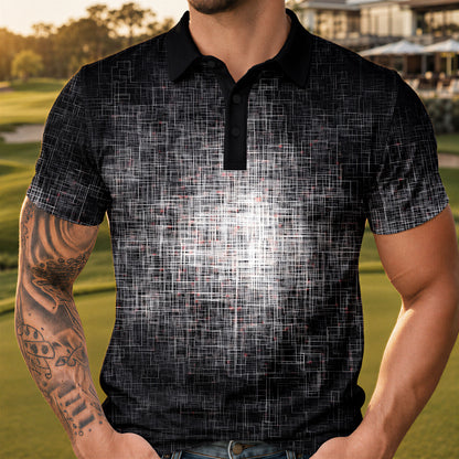 B&W Light In The Dark Men Polo Shirt