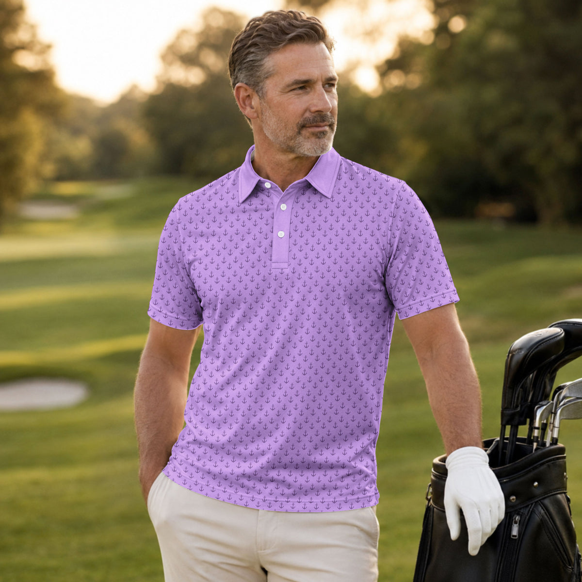 Purple Anchor 2026  Men Polo Shirt