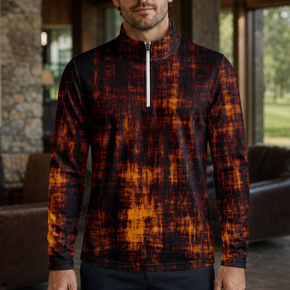 Light In Brown Men Quarter-zip Pullover
