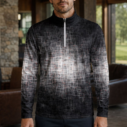 B&W Light In The Dark Men Quarter-zip Pullover