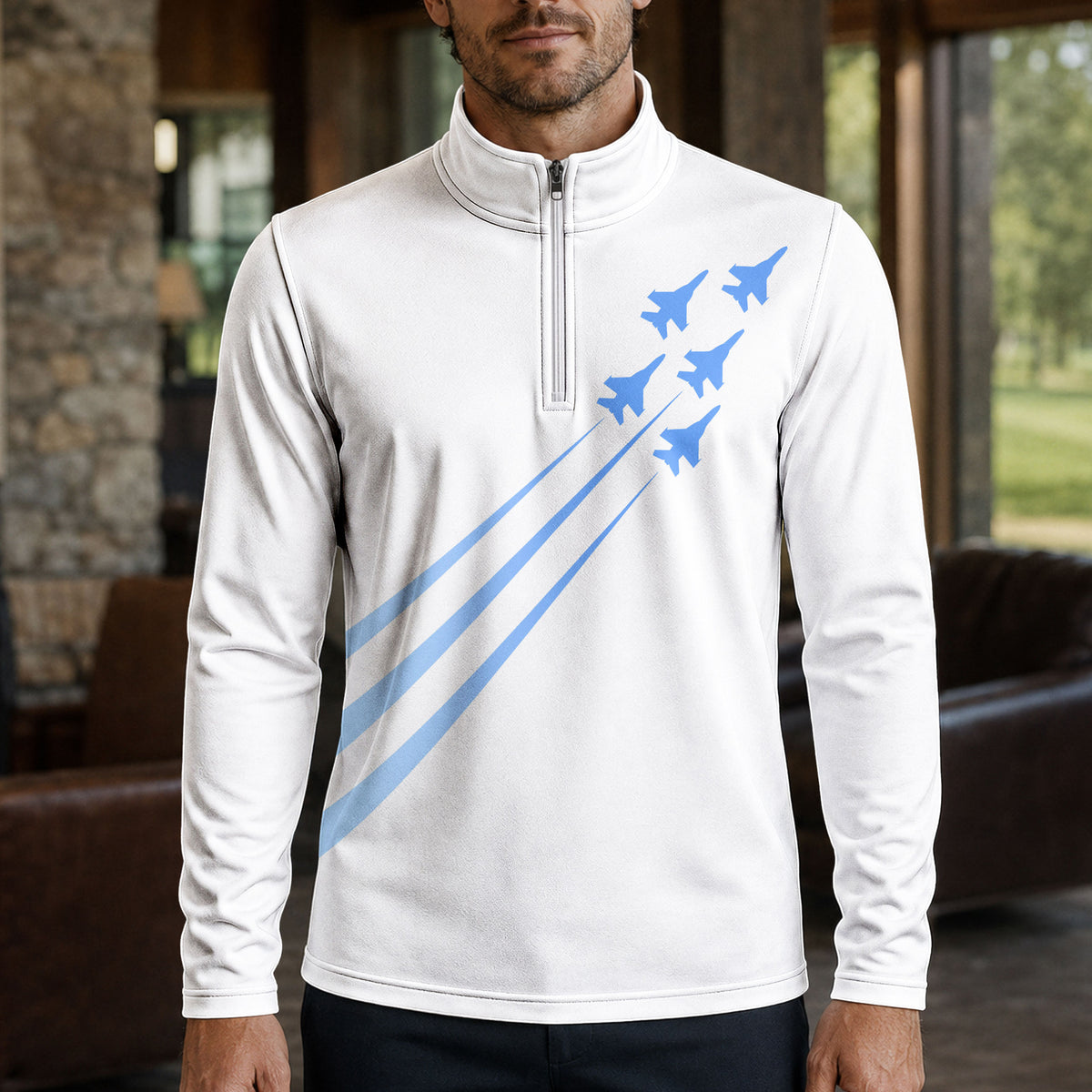 Fighter Jets Fight Men Quarter-zip Pullover