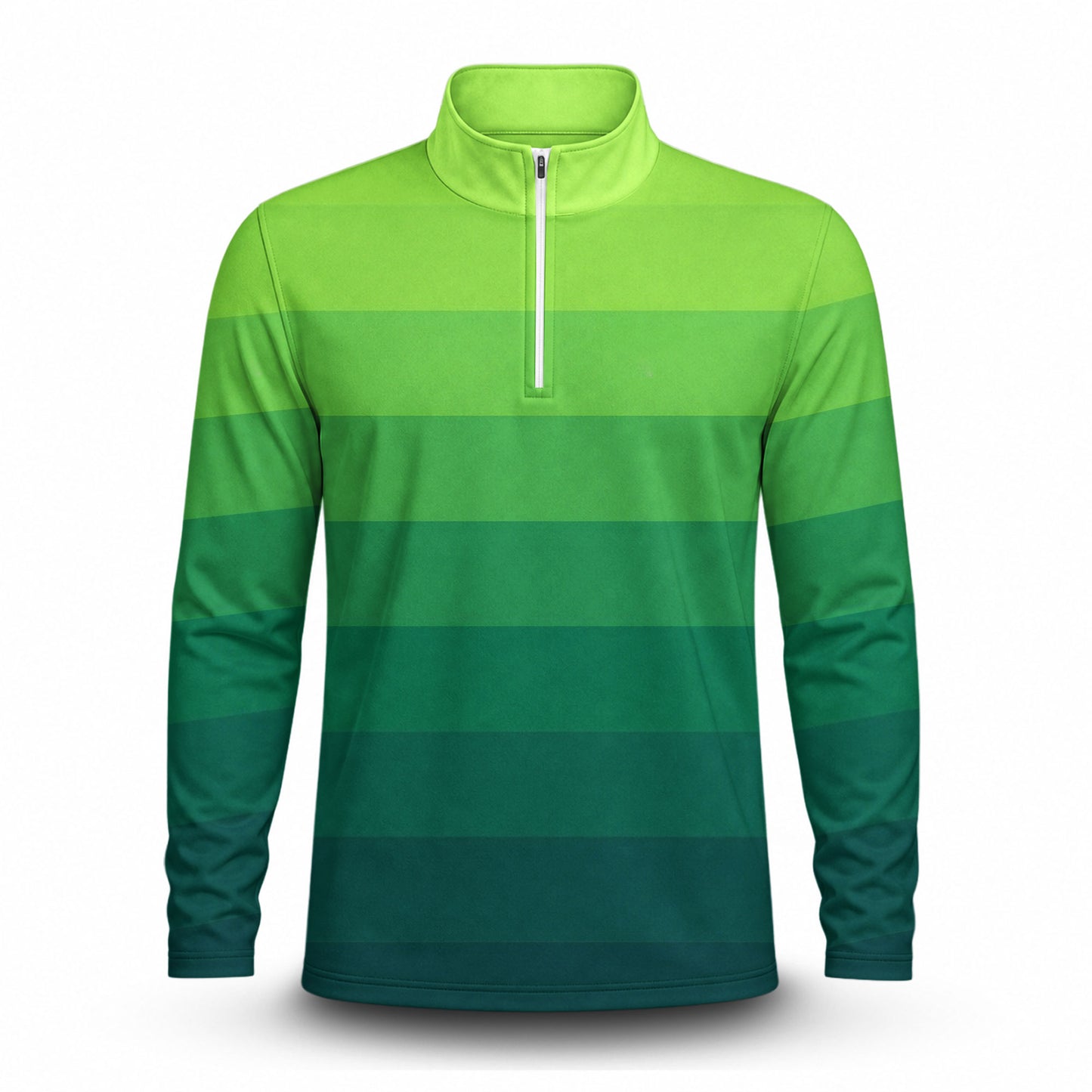 Horizontal Lines Gradient Men Quarter-zip Pullover