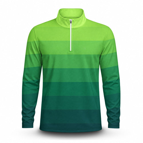Horizontal Lines Gradient Men Quarter-zip Pullover