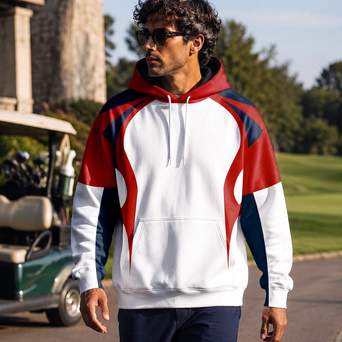 Red Blue White 2026 Men Hoodie