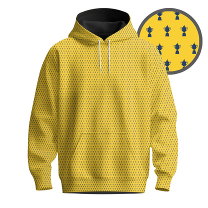 Yellow And Blue 2027  Trophy Pattern Men Hoodie
