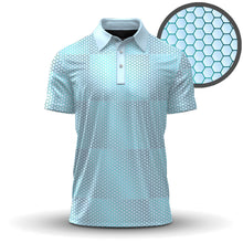 Cyan Golf Pattern 2027 Men Polo Shirt