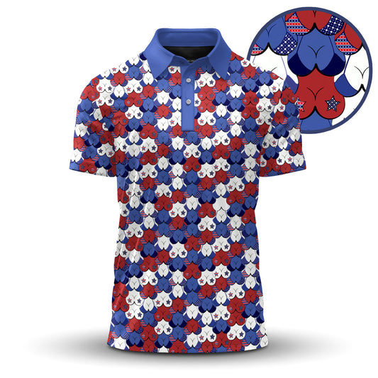 Funny USA Pattern Brand Men Polo Shirt