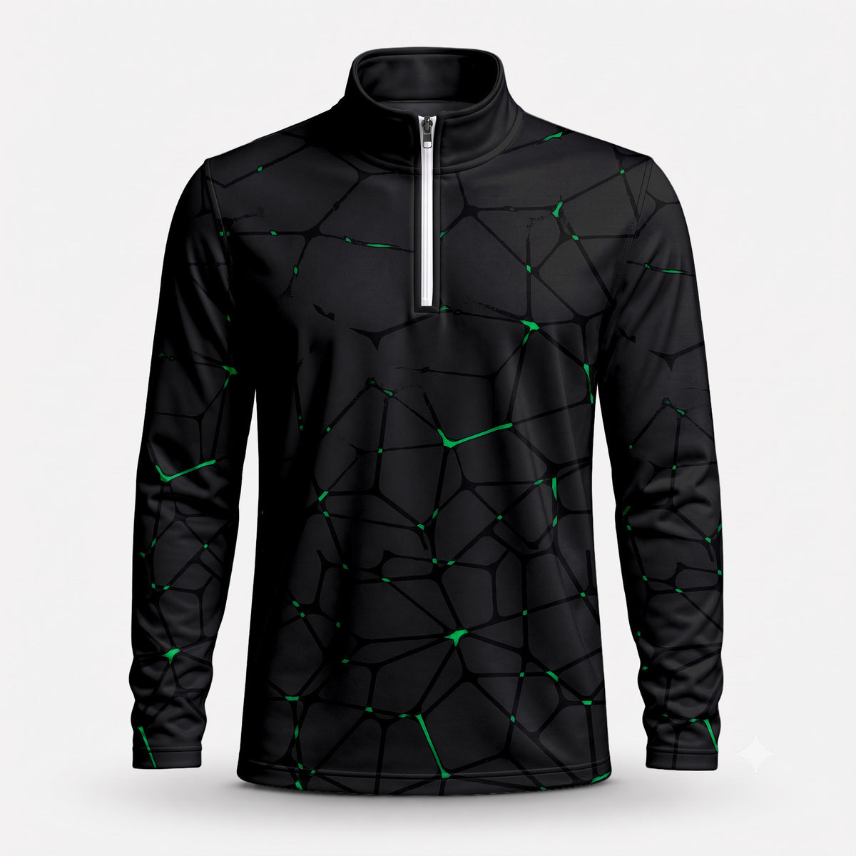 Dark Green Net The Masters Men Quarter-zip Pullover