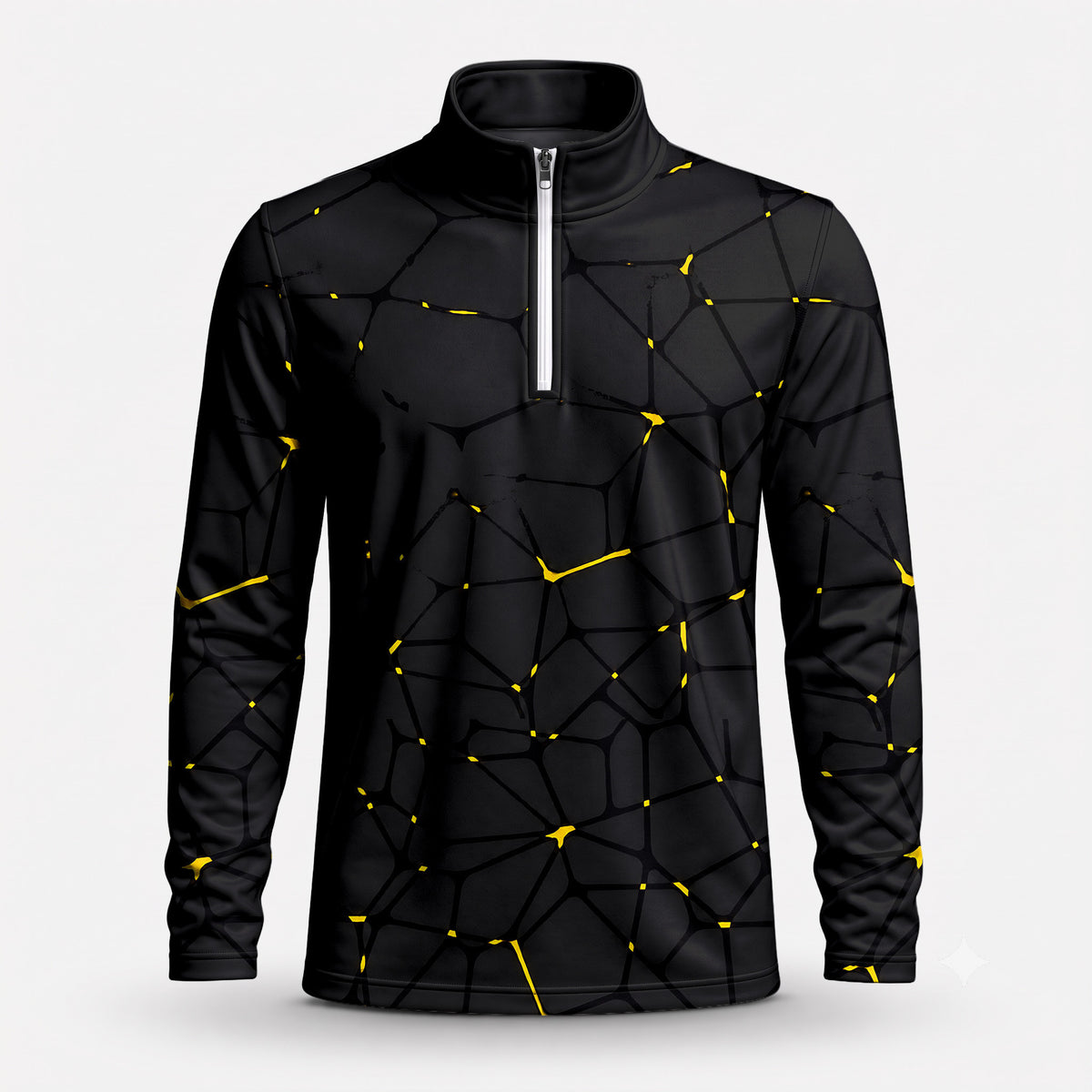 Dark Yellow Net The Open Men Quarter-zip Pullover