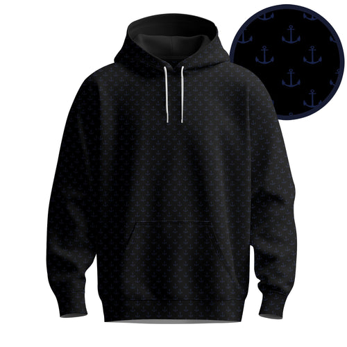 Black Blue Anchor 2026  Men Hoodie