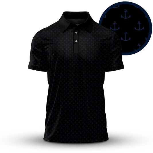 Black Blue Anchor 2026  Men Polo Shirt