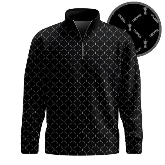 Black The  Pattern Brands Men Quarter-zip Pullover