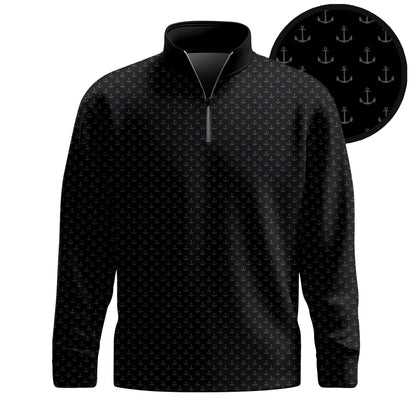 Black Anchor 2026 Men Quarter-zip Pullover