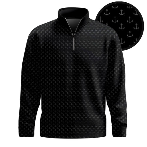 Black Anchor 2026 Men Quarter-zip Pullover