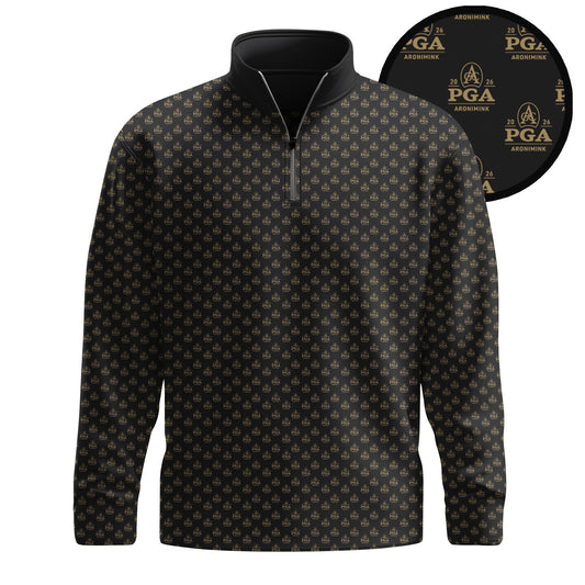 Black The 2026  Pattern Men Quarter-zip Pullover