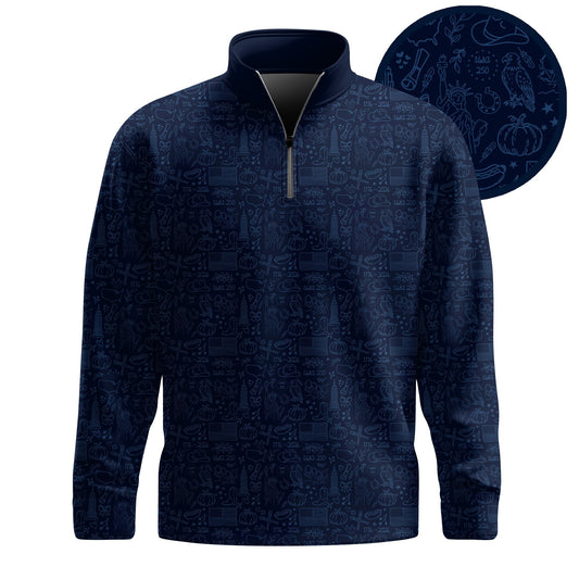 America 250 Years Anniversary Pattern  Men Quarter-zip Pullover