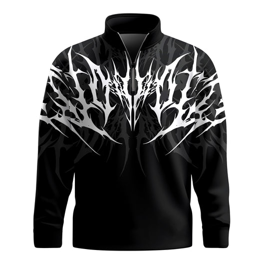 Black & White Tattoo 2026 Men Quarter-zip Pullover
