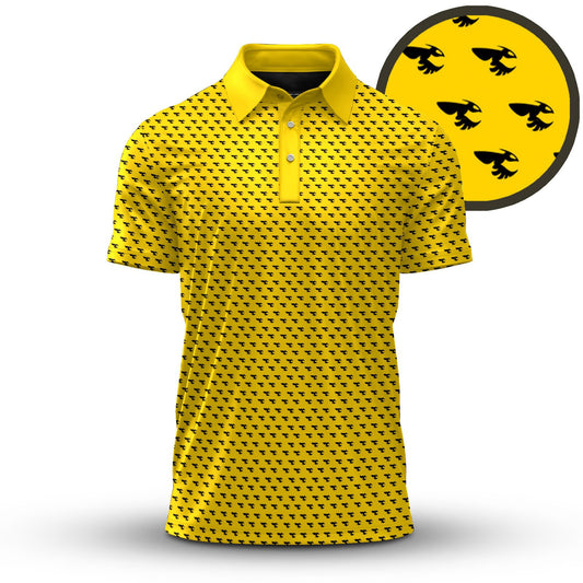 Black Yellow Bee Pattern 2026  Men Polo Shirt
