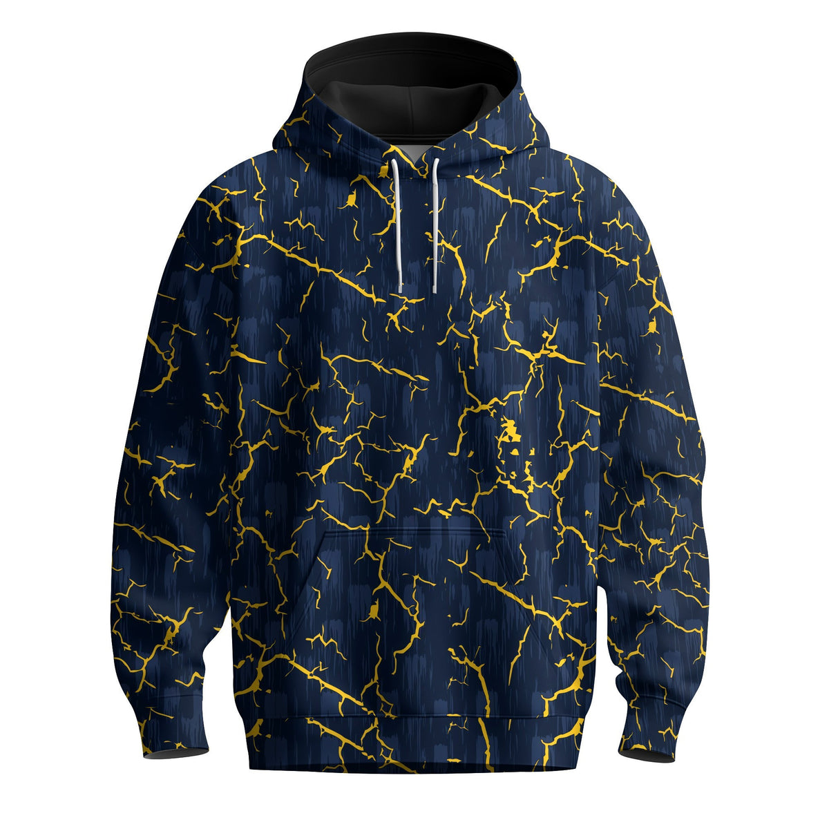 Blue Yelllow Cracks 2026  Men Hoodie