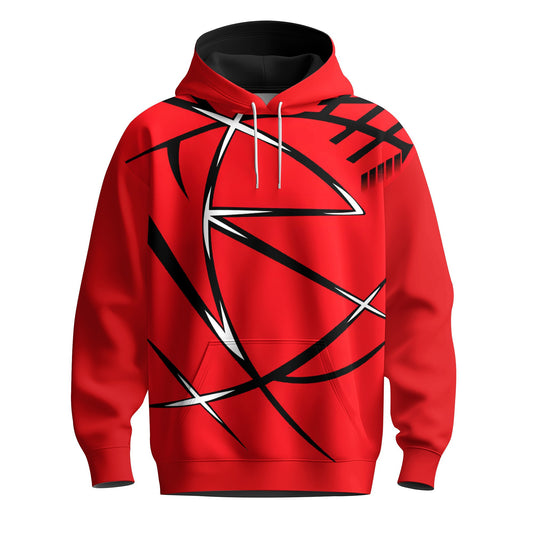 Red Black Sport Pattern 2026  Men Hoodie