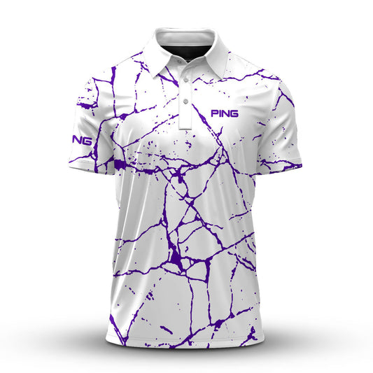Purple Paint Flakes Men Polo Shirt PG