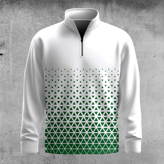 The Matters Green Triangle Men Quarter-zip Pullover