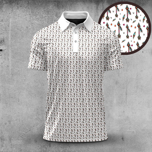 Tribal Arrow Seamless Pattern  Men Polo Shirt