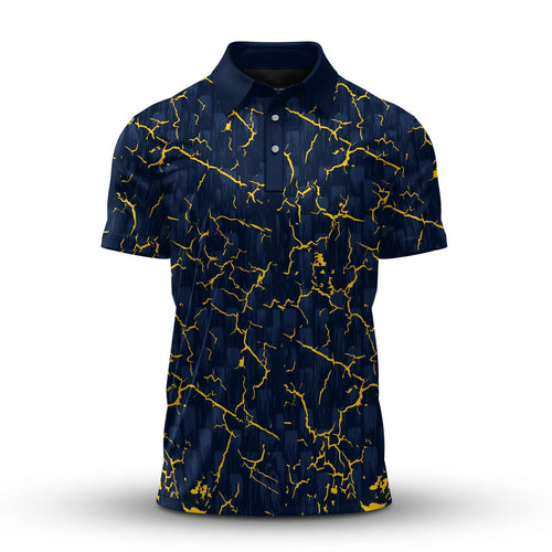 Blue Yelllow Cracks 2026  Men Polo Shirt