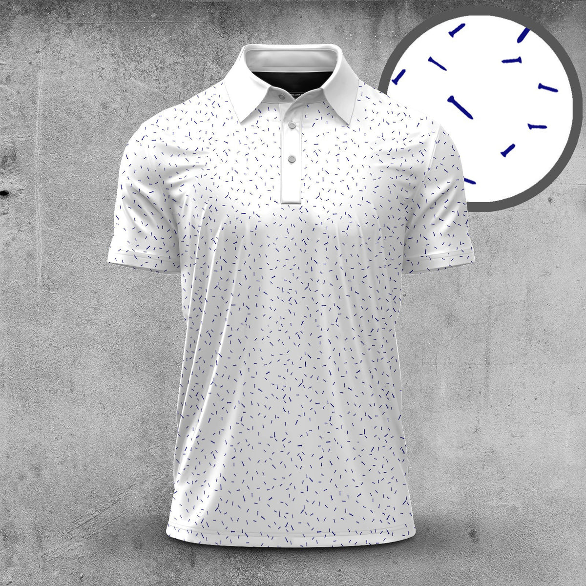 Blue Golf Tee  Men Polo Shirt