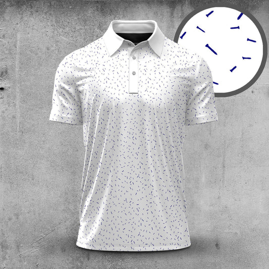 Blue Golf Tee  Men Polo Shirt
