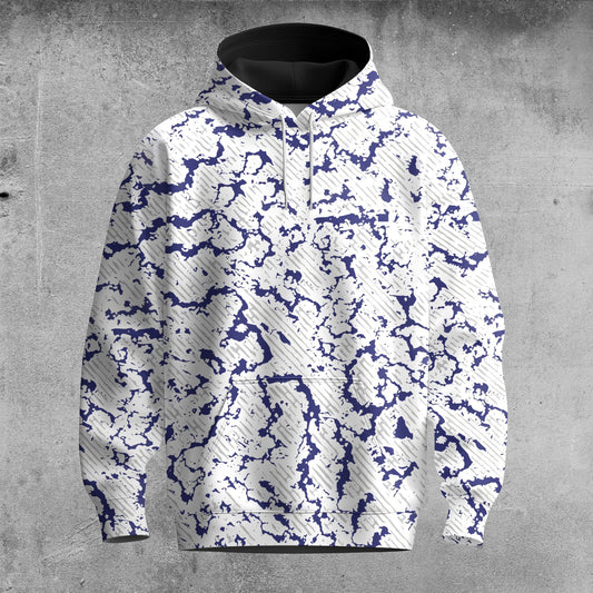 Blue Cracked Sport  Men Hoodie