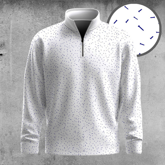 Blue Golf Tee  Men Quarter-zip Pullover
