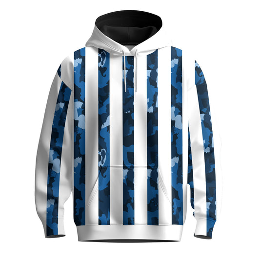 Stripes Blue Camo  Men Hoodie