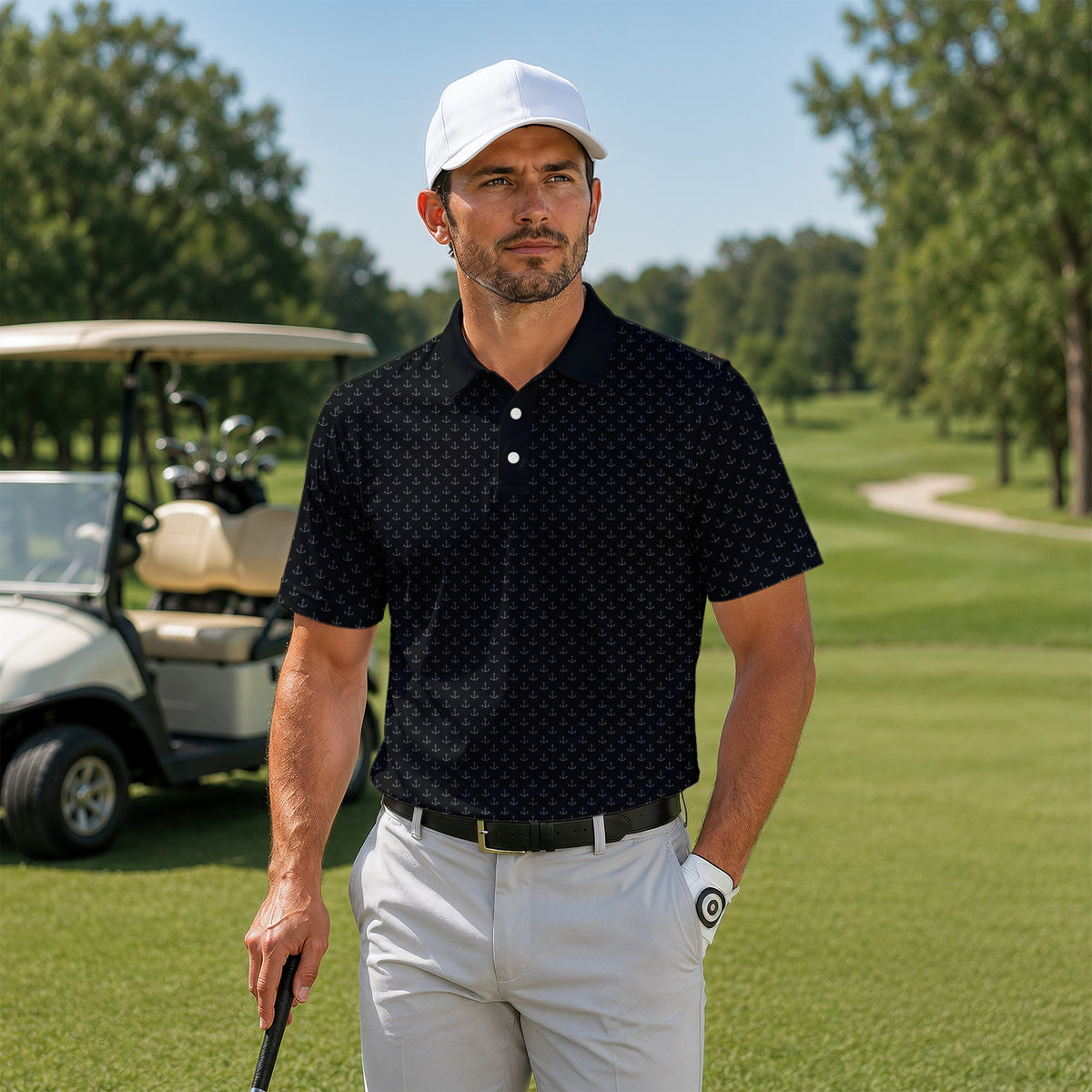 Black Anchor 2026  Men Polo Shirt