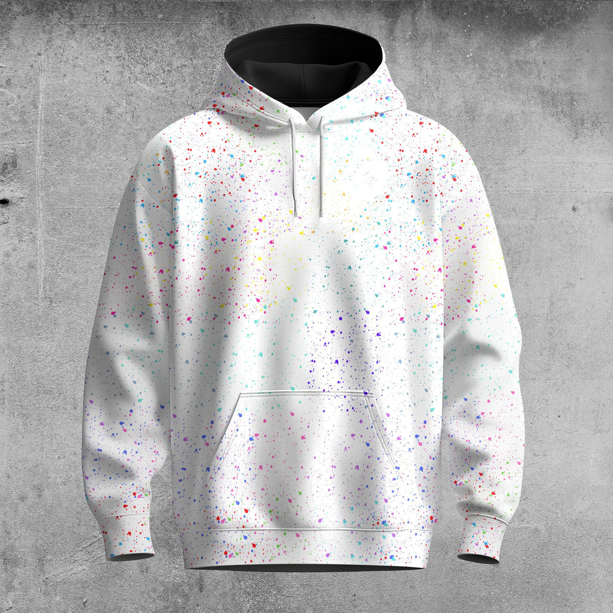 Color Paint Point  Men Hoodie