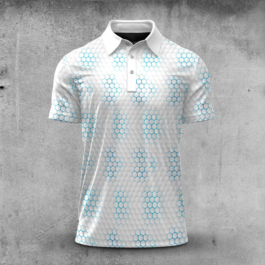 Golf Ball Pattern 2026  Men Polo Shirt