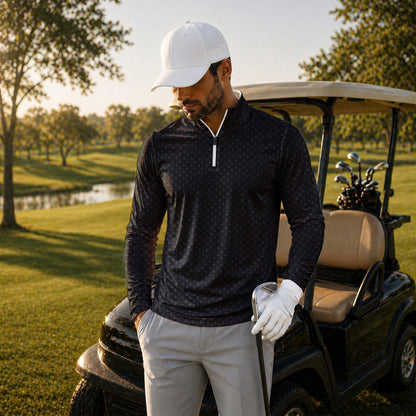 Black Anchor 2026  Men Quarter-zip Pullover