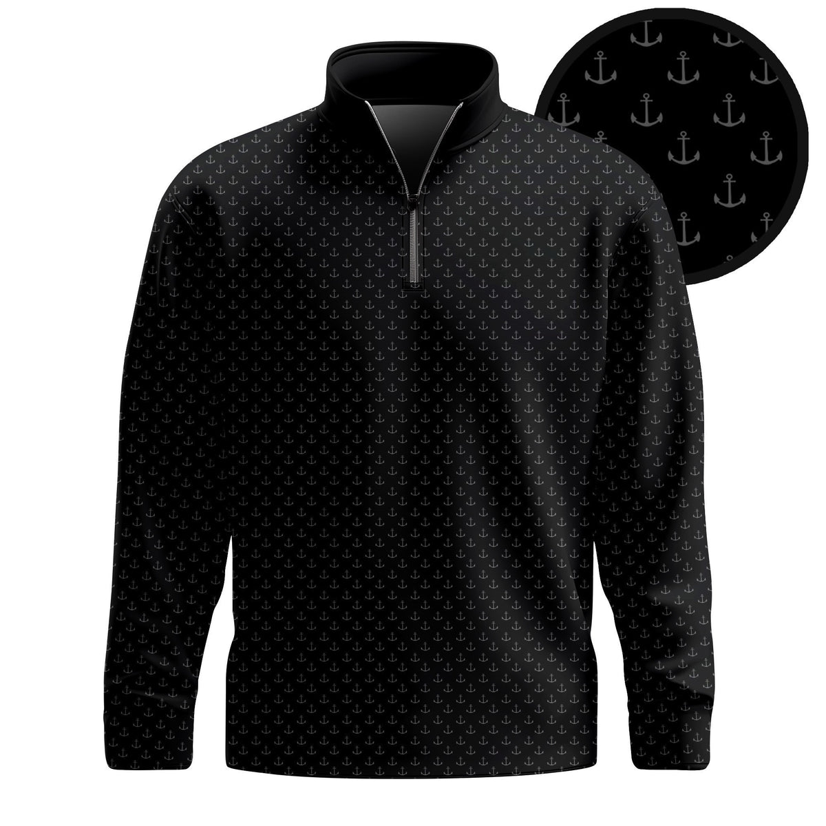 Black Anchor 2026  Men Quarter-zip Pullover