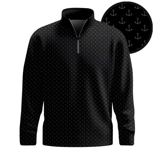Black Anchor 2026  Men Quarter-zip Pullover