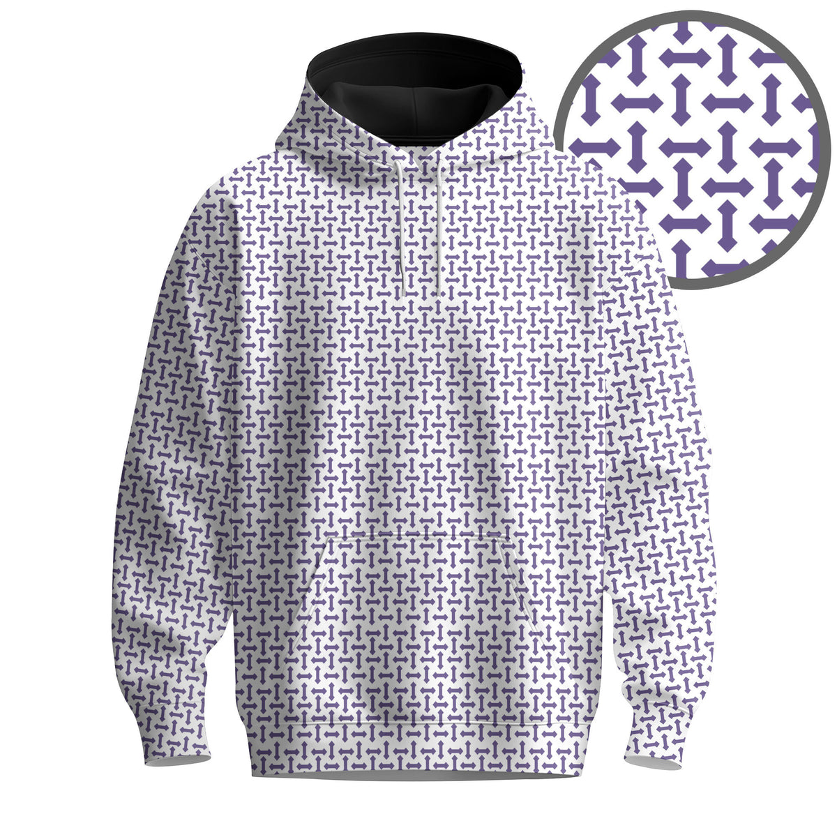 Purple Sameless Pattern 2026  Men Hoodie