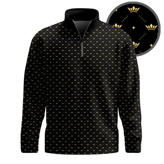 Black King Crown 2026 Men Quarter-zip Pullover
