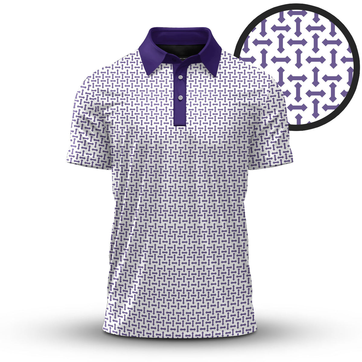 Purple Sameless Pattern 2026  Men Polo Shirt