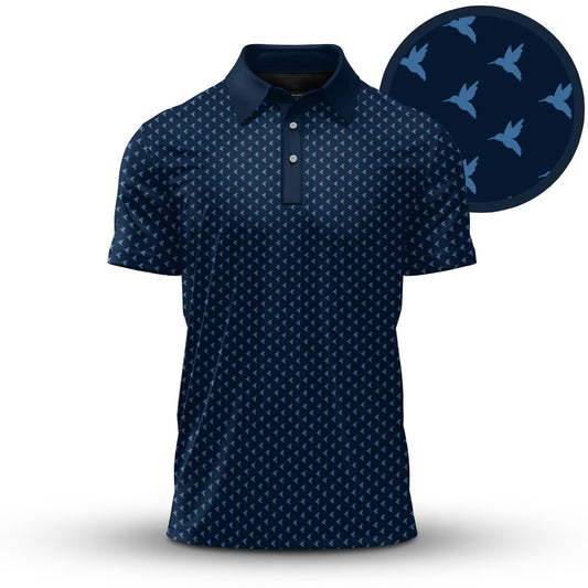 Hummingbird Blue White 2026  Men Polo Shirt