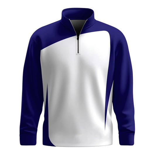 Blue White  Sport For Golf Men Quarter-zip Pullover
