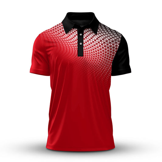 2026  Red Black Dynamic Men Polo Shirt