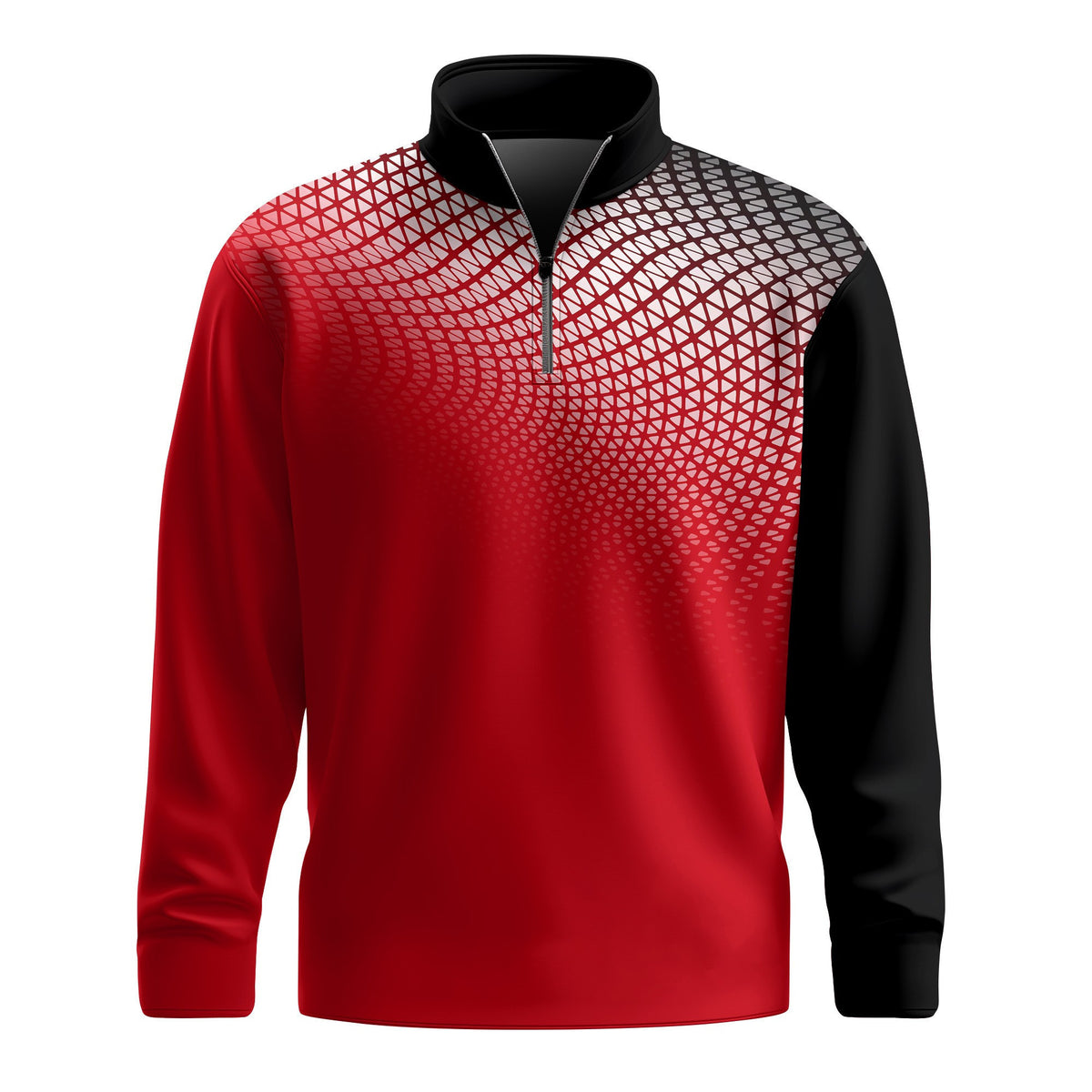 2026  Red Black Dynamic Men Quarter-zip Pullover