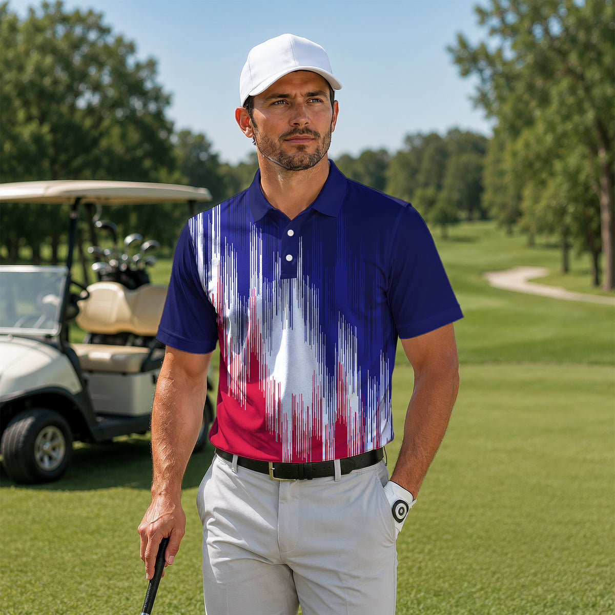 Blue Red White Sporty 2026 Men Polo Shirt