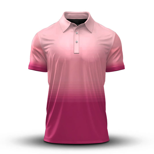 Gradient Pink  Men Polo Shirt